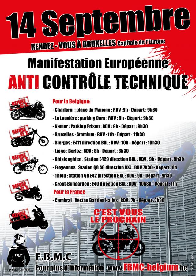Contrôle technique moto : manifestation à Bruxelles le 14 (...)