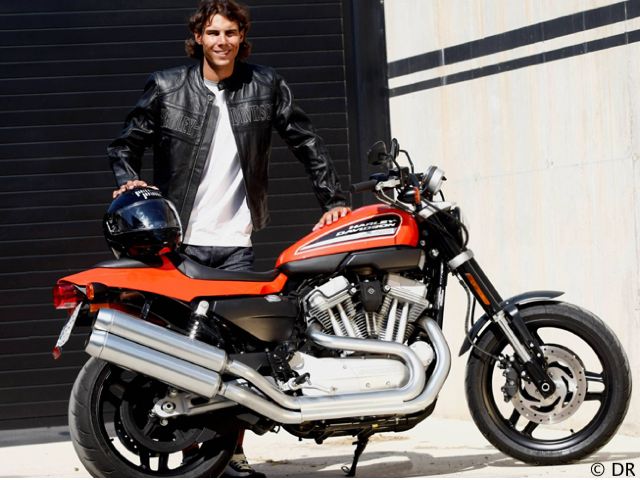 Rafael Nadal sur une Harley XR 1200