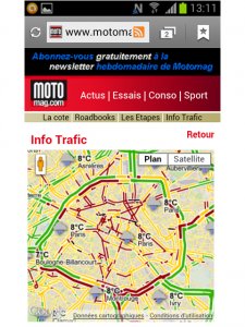 Moto Magazine mobile : info traffic