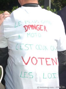 Manif anti-CT moto à Lille : message pour les politiques