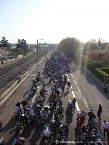 Manif 24 mars Nîmes : 4500 motards, 3500 motos