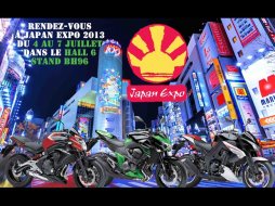 Kawasaki pose son stand à la Japan Expo de Paris