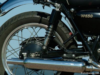 Kawasaki W650 : suspension arrière