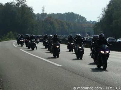 Manif moto à Strasbourg (67) : sur l’autoroute 35