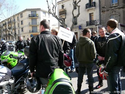 Manif 14 mars Montpellier : le motard ? un citoyen...