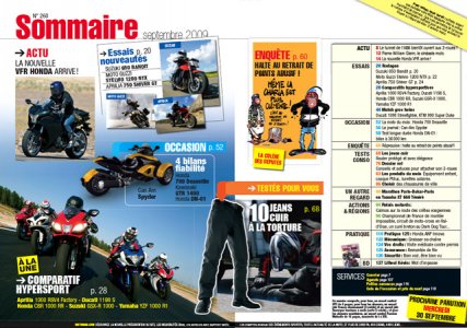 Sommaire Moto Mag sept 2009