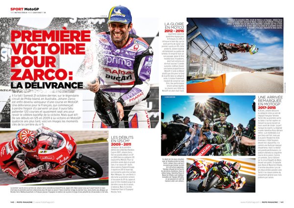 Moto Magazine n°403 victoire Johann Zarco