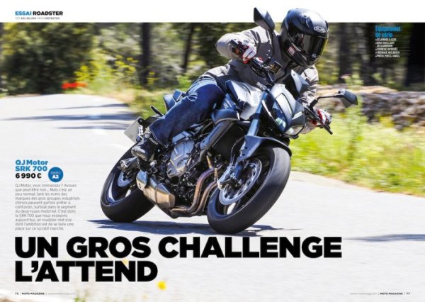Moto Magazine 401 essai QJMotor SRK 700 {JPEG}