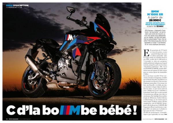 Moto Magazine 407 avril 2024 essai BMW M 1000 XR {JPEG}