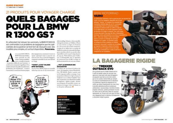 Moto Magazine 407 avril 2024 dossier bagagerie BMW R 1300 GS {JPEG}