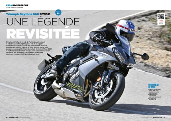 Moto Magazine 408 essai triumph daytona 660 {JPEG}