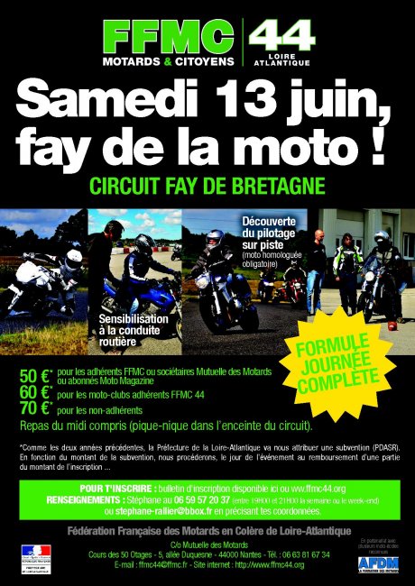 Journée sur circuit Faites de la moto organisée par la (...)