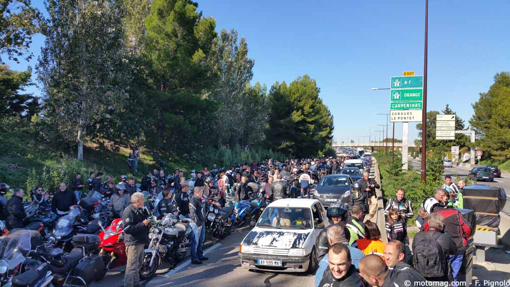 Manifestation FFMC à Avignon : 600 motards en colère
