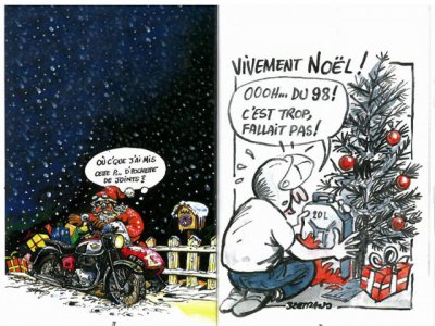 BD Traces de gomme : le Noël des motards